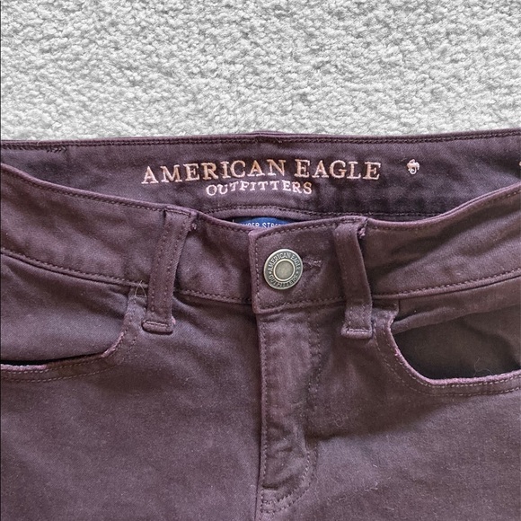 Maroon American Eagle Super Stretch Jegging - Picture 3 of 12